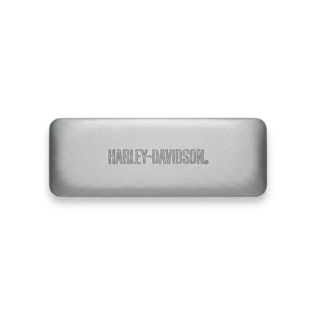 Harley-Davidson Hard Shell Glasses Case Gunmetal Gray Metallic Clamshell Biker